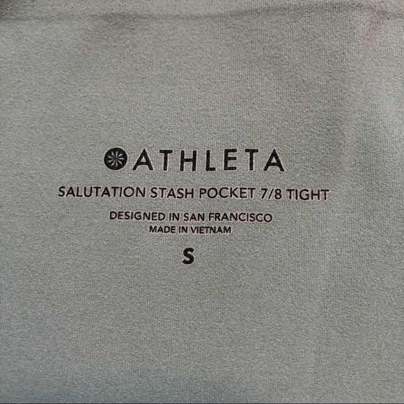 Athleta Salutation Stash Pocket 7/8 Tight Leggings Sage Green - Picture 11 of 13